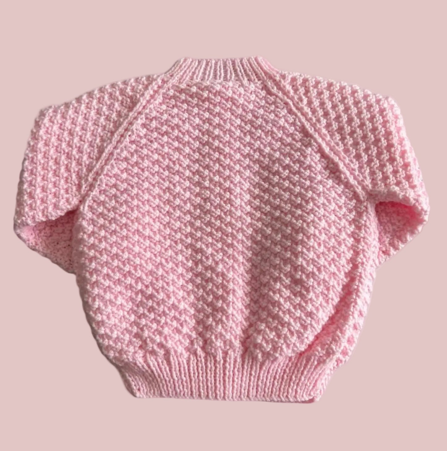 Pink Girls Bobble Knit Cardigan